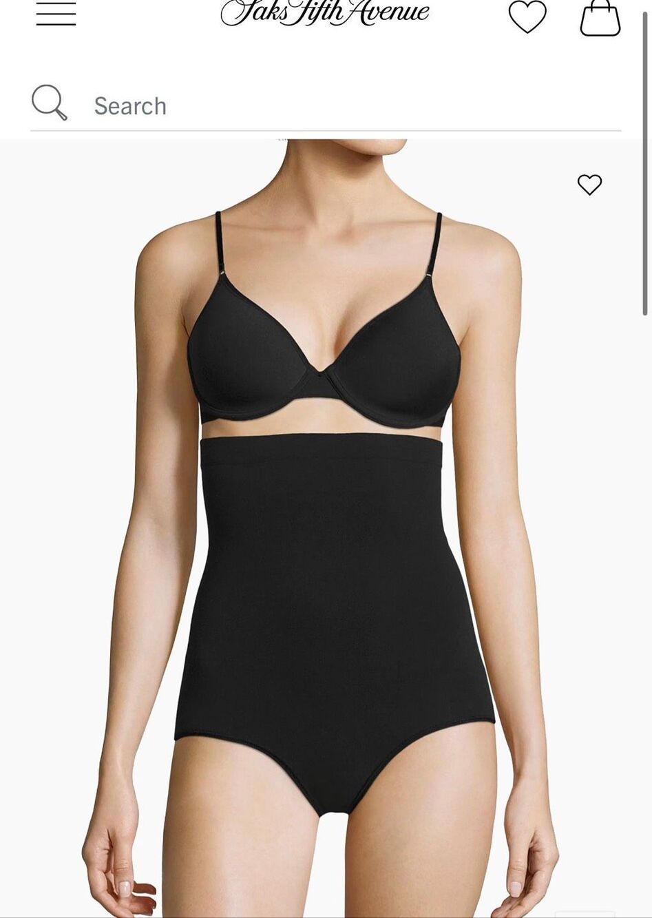 Spanx Higher Power Seamless Panty In Black Tummy Control Shapewear Large New View 2